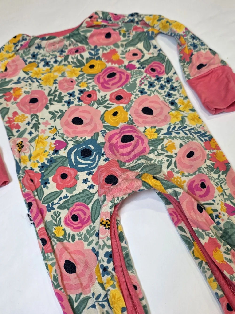 Little Sleepies Sleep Secret Garden Crescent Zippy Bamboo 3-6 Months